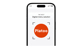 Das Platoo-Logo auf dem Handybildschirm als QR-Code