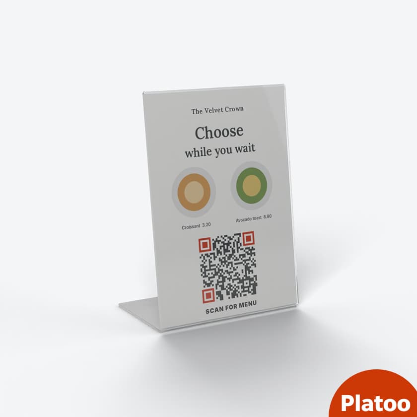 Counter QR code display stand