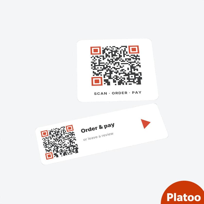 QR code sticker for counters & POS