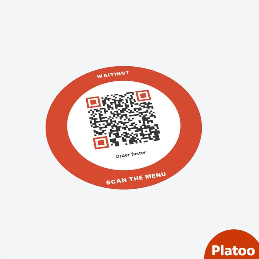 QR code floor sticker for queues