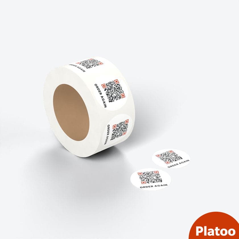 QR code sticker rolls for takeaway