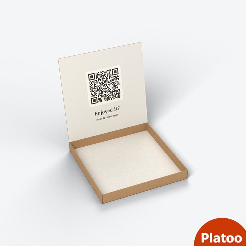 Pizza & meal boxes with QR code
