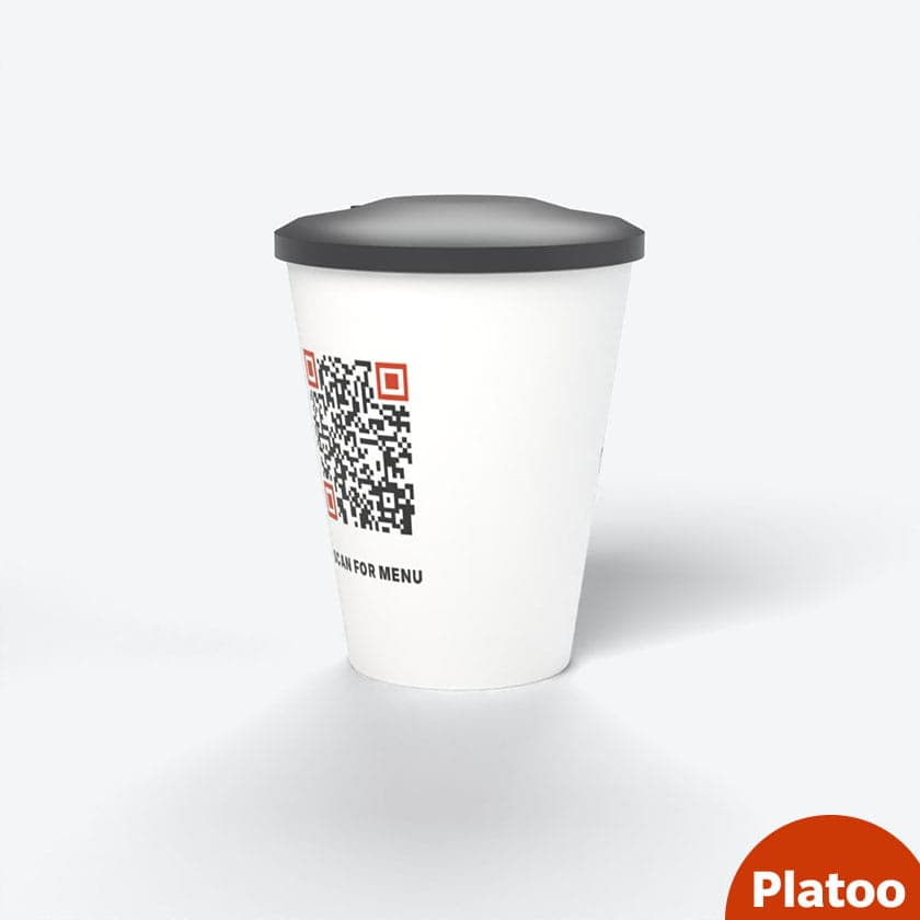 Coffee cups with logo & QR code
