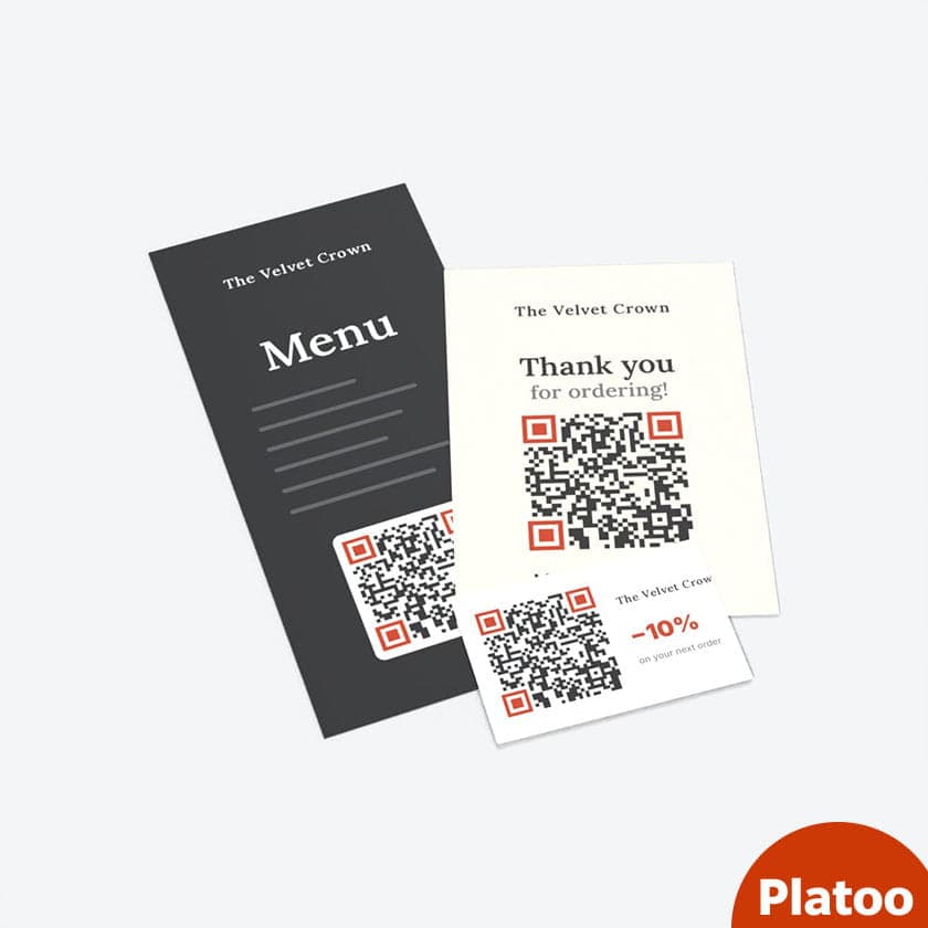 Delivery insert cards & flyers with QR