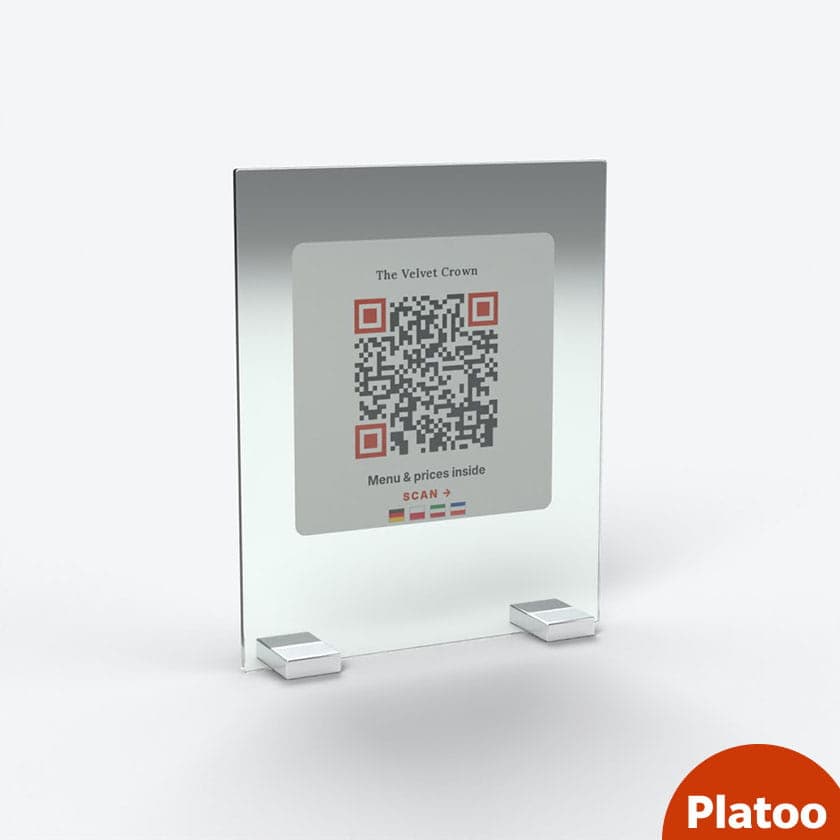 Window QR code sticker for menus