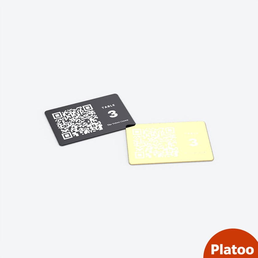 Outdoor aluminium QR code plate