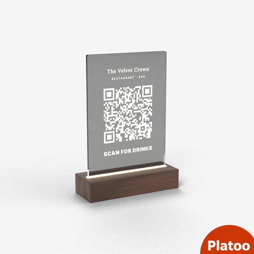 LED light-up QR code stand