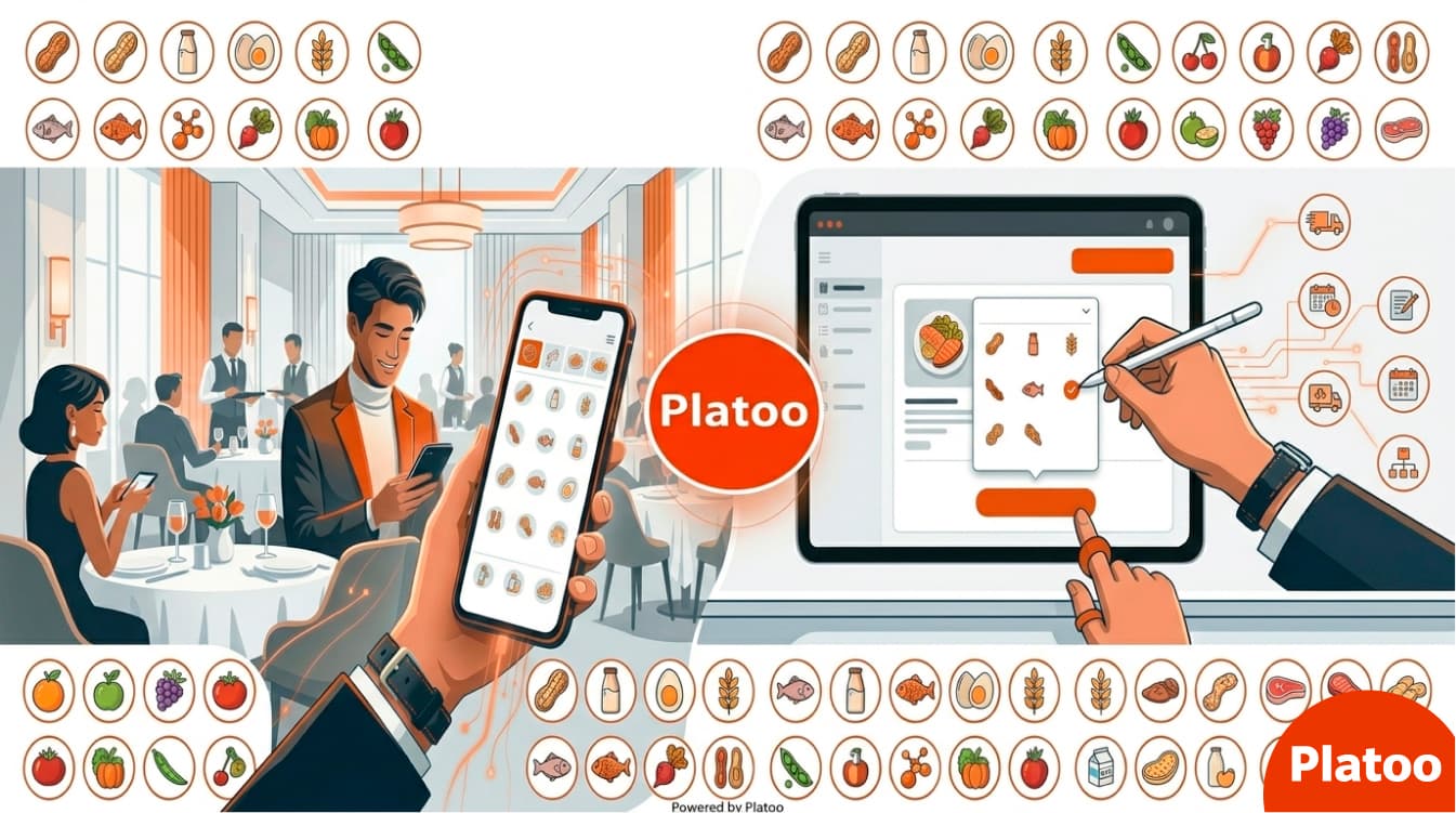 Platoo — safe QR menu with 14 major allergen markings: instant access to dish composition and nutritional facts (macros) on a smartphone in 2 seconds for guest trust and venue transparency.